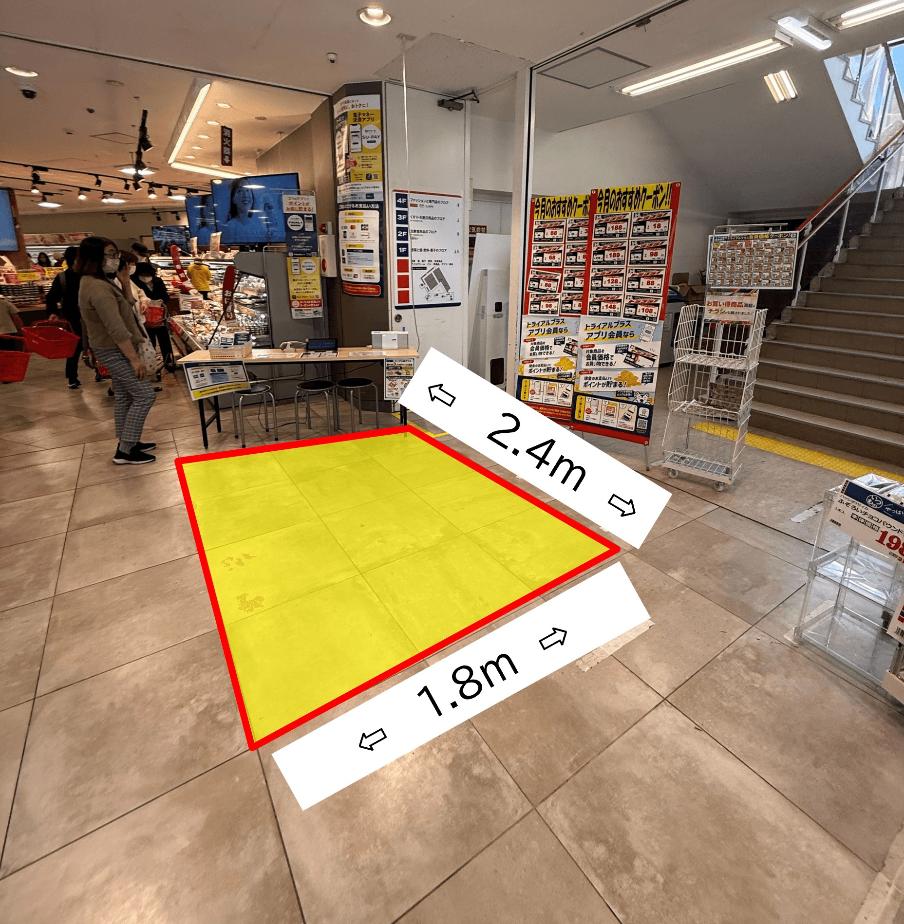 出店スペース:出入口前