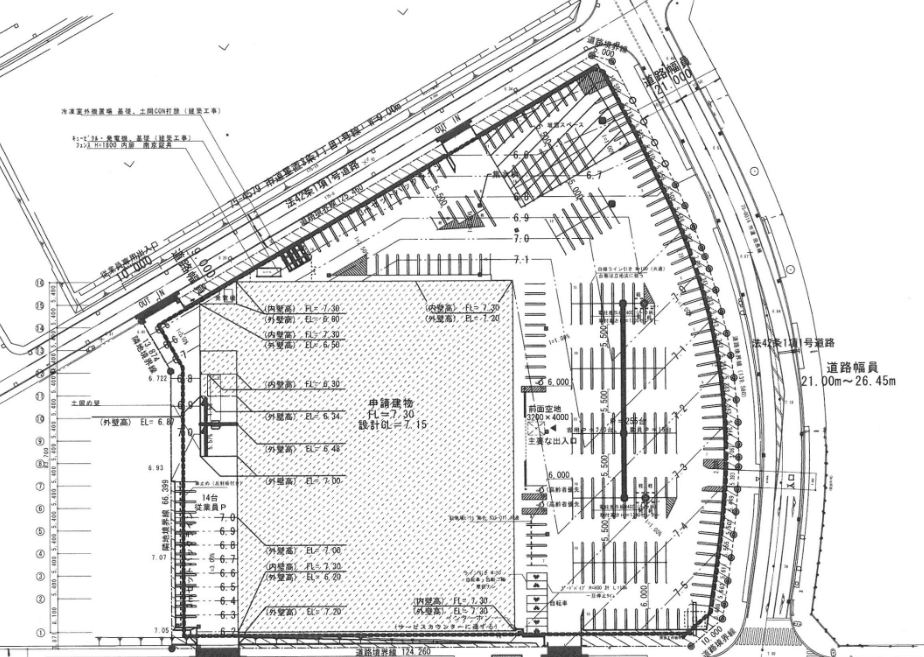 駐車場区画の図面・フロアマップ