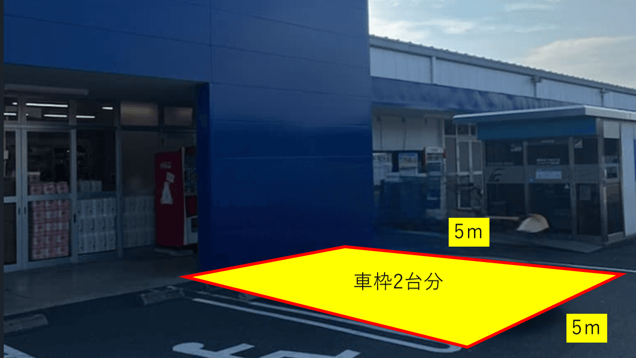 出店スペース(ポーチ右側「L」)