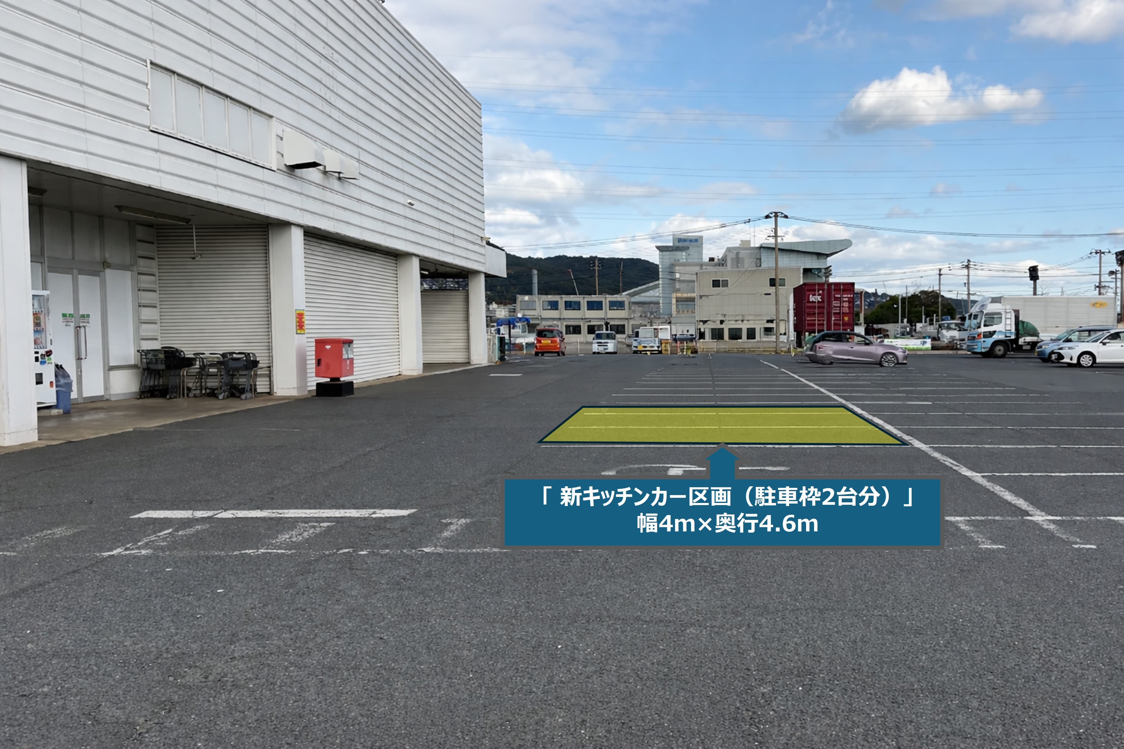 Ⓐキッチンカースペース(電源をご利用の場合は※15m程度の延長コードご準備ください)2