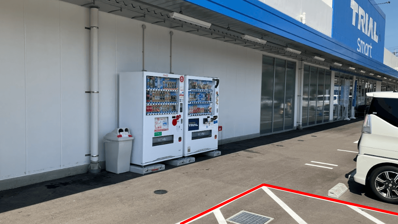 出店スペース:自動販売機前