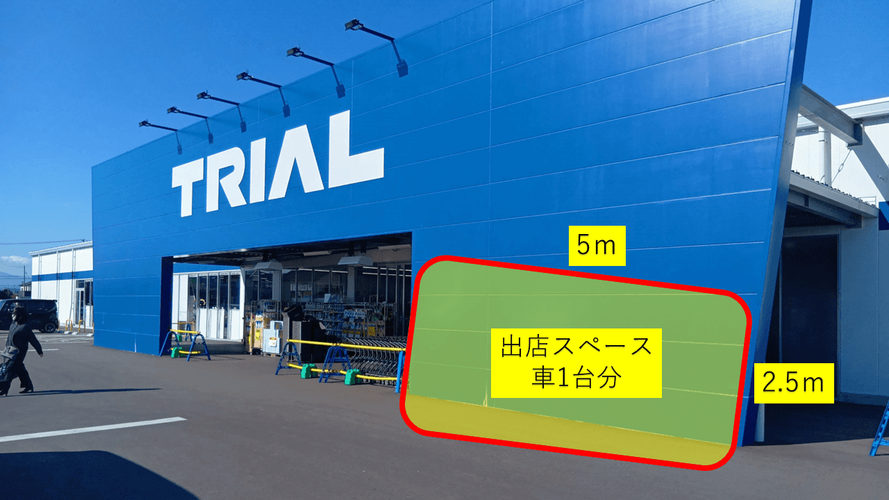 出店スペース:ポーチ前(右側)