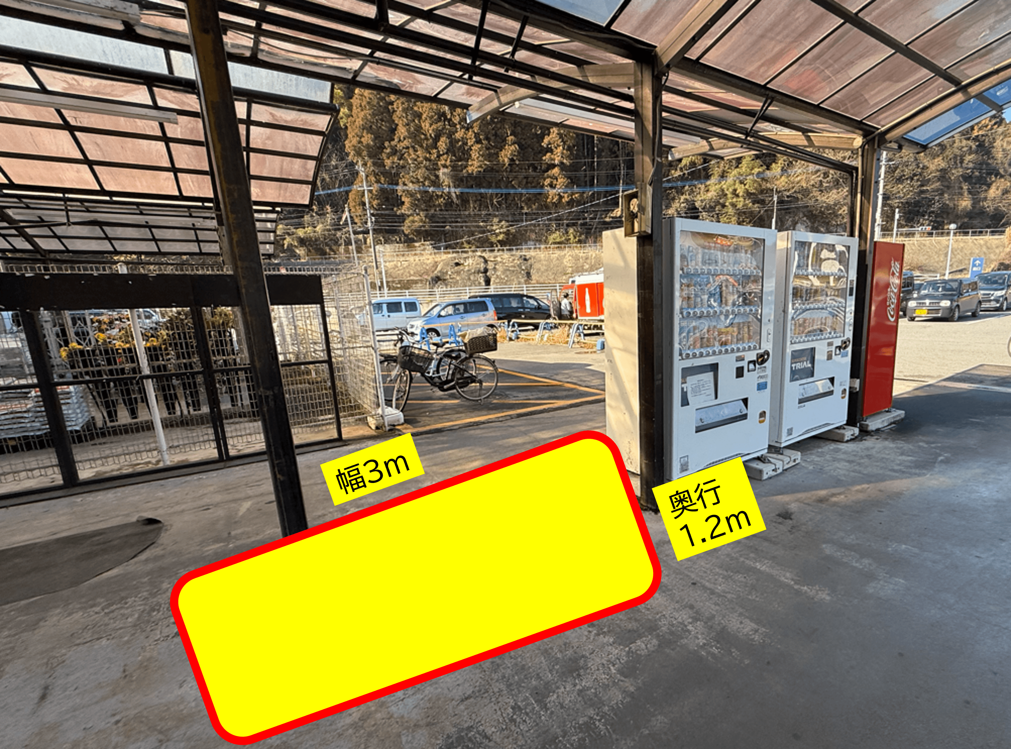 出店スペース:軒下