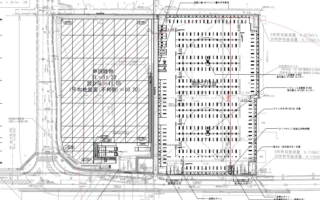 駐車場区画の図面・フロアマップ