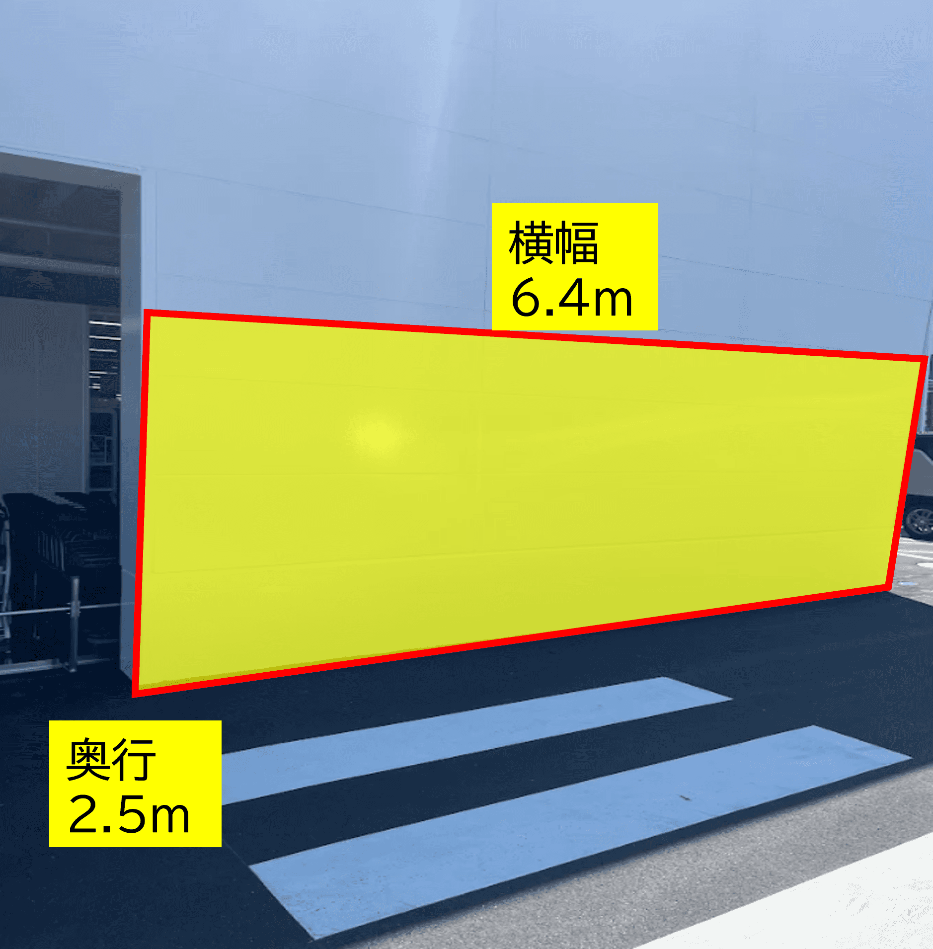 出店スペース:ポーチ右側「L」