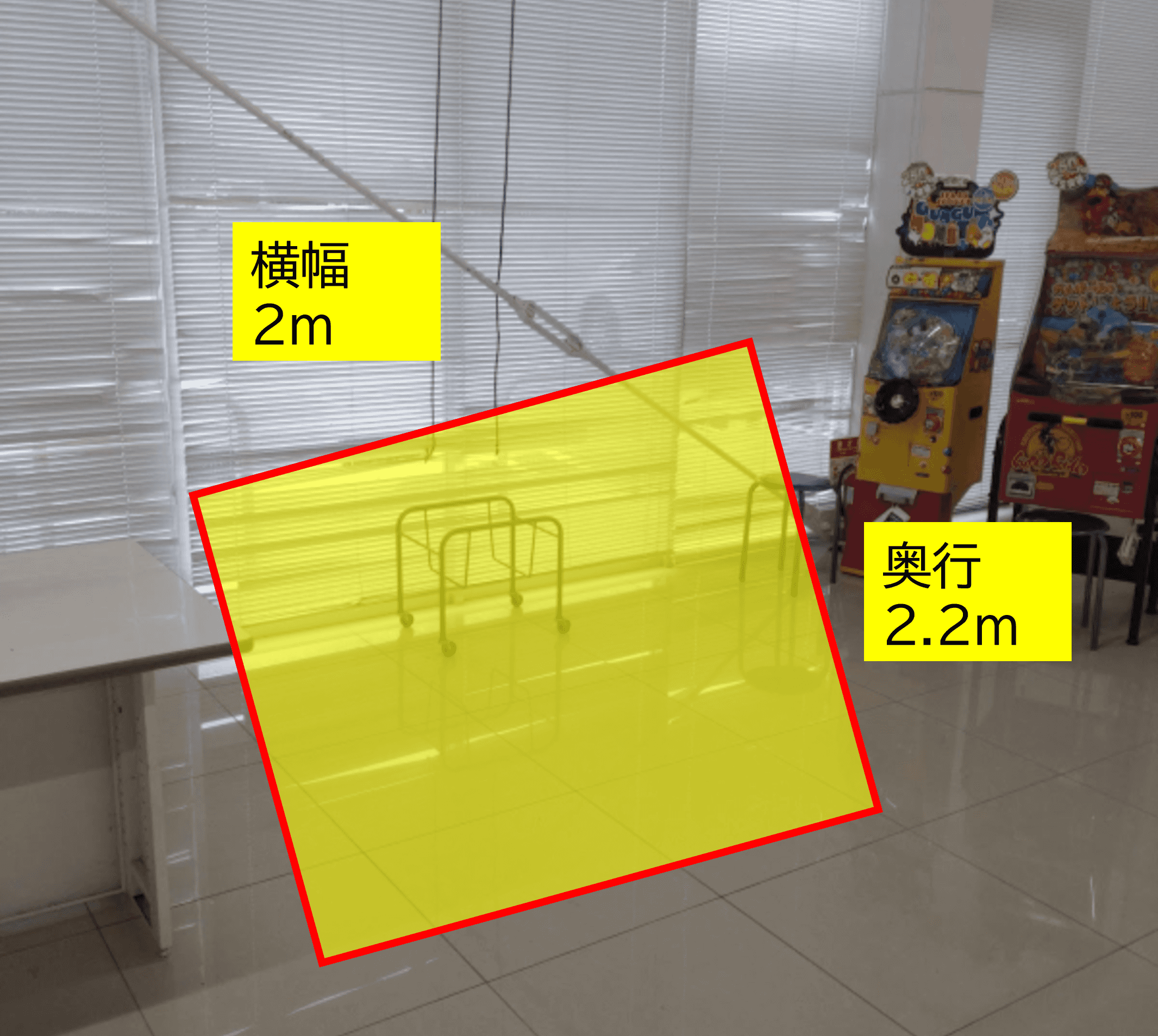 出店スペース:レジ奥スペース