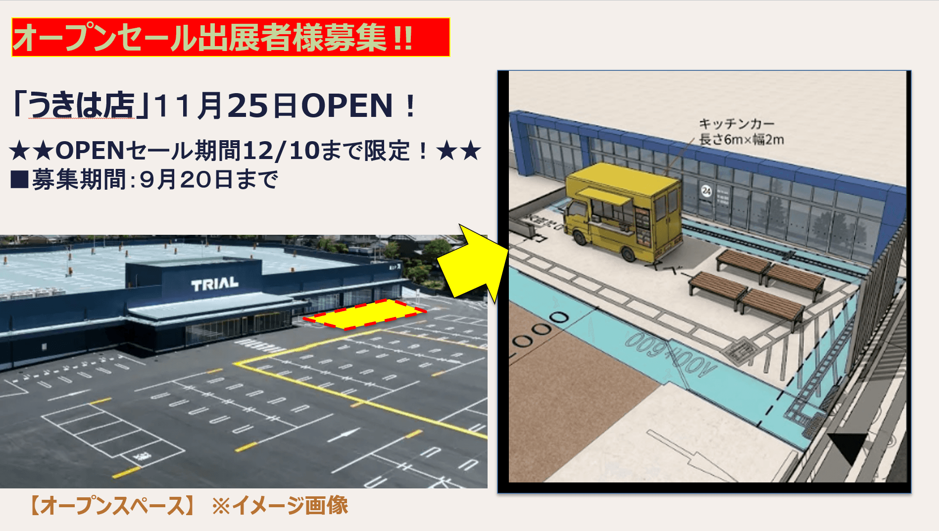 オープンセールキッチンカー出展者様募集‼