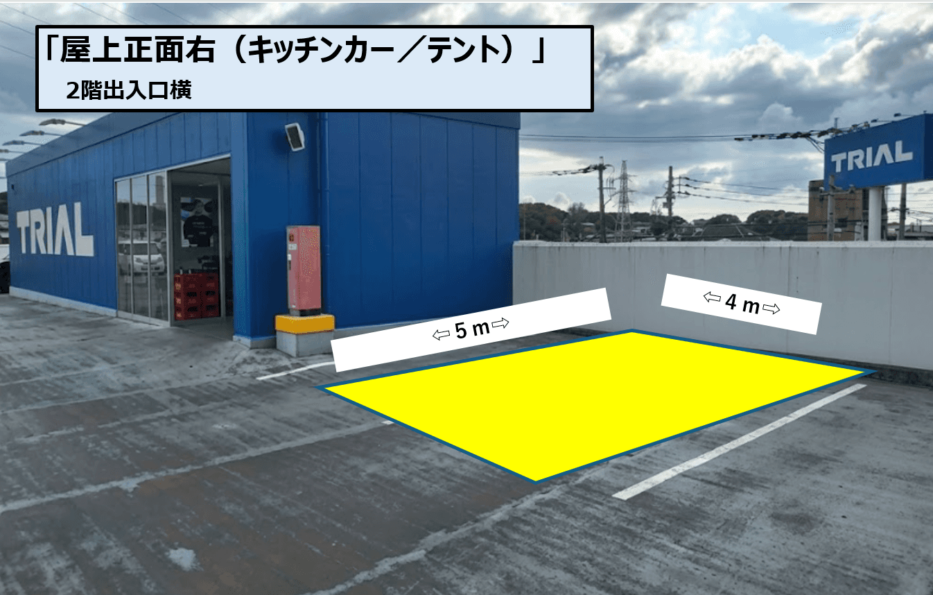 【2F駐車場】食物販の出店が可能なトライアルマルシェ(キッチンカー/テント・スペース)