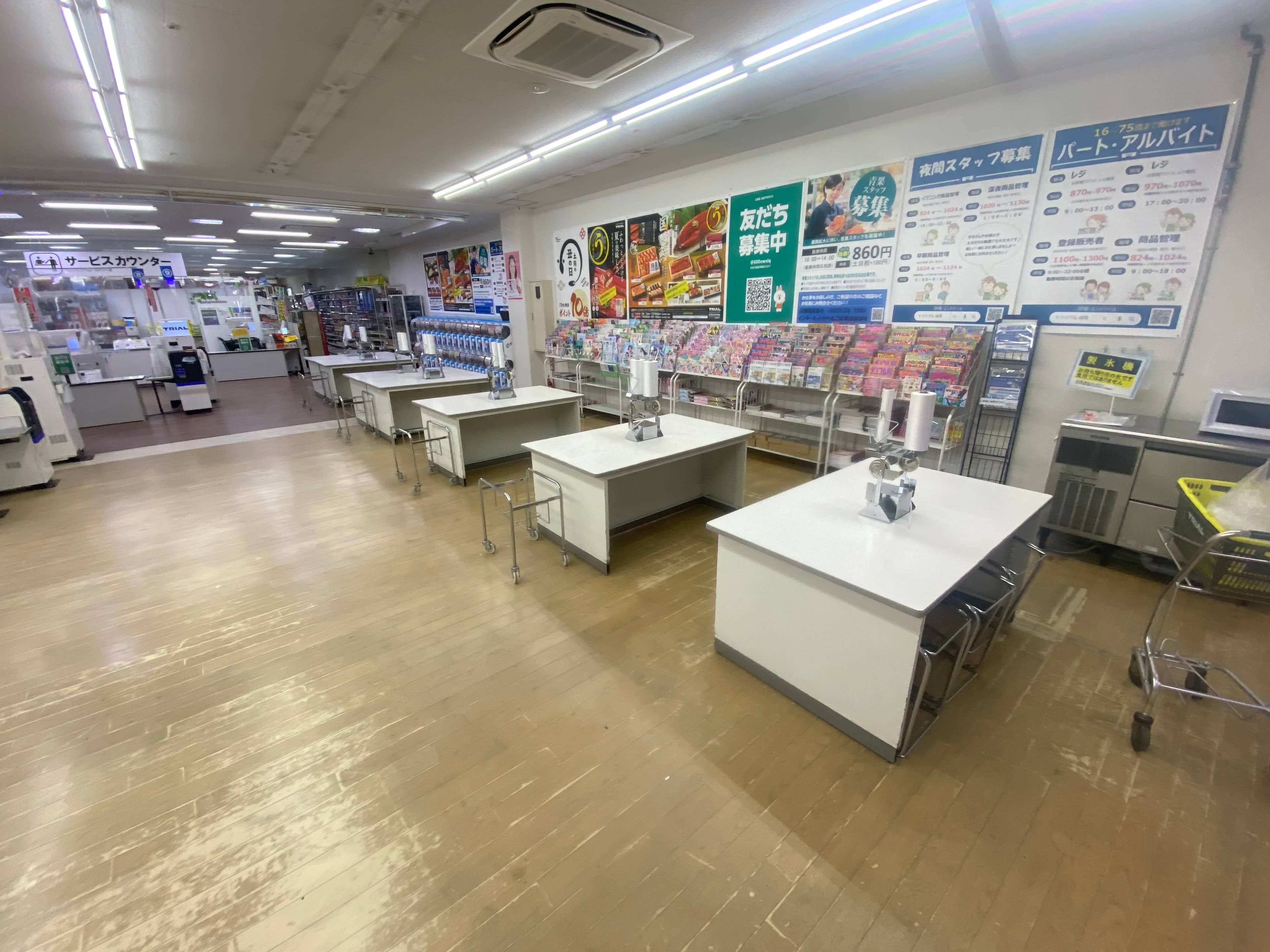 食品販売や販促プロモーションに適したレジ付近スペース