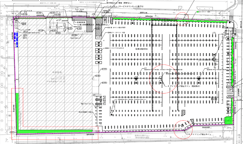 駐車場区画の図面・フロアマップ