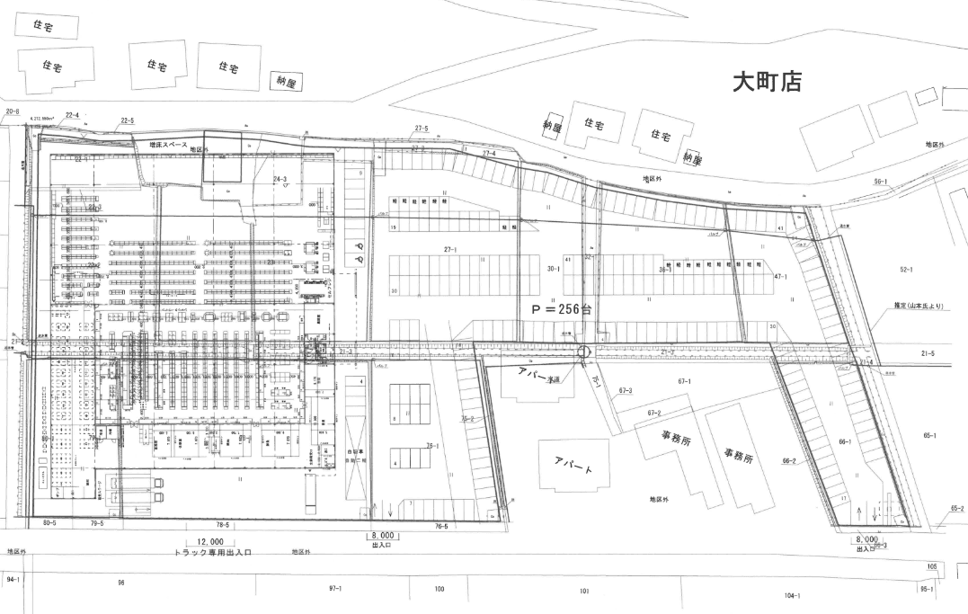 駐車場区画の図面・フロアマップ