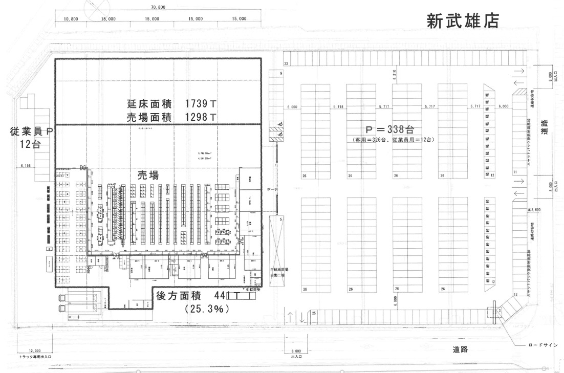 駐車場区画の図面・フロアマップ