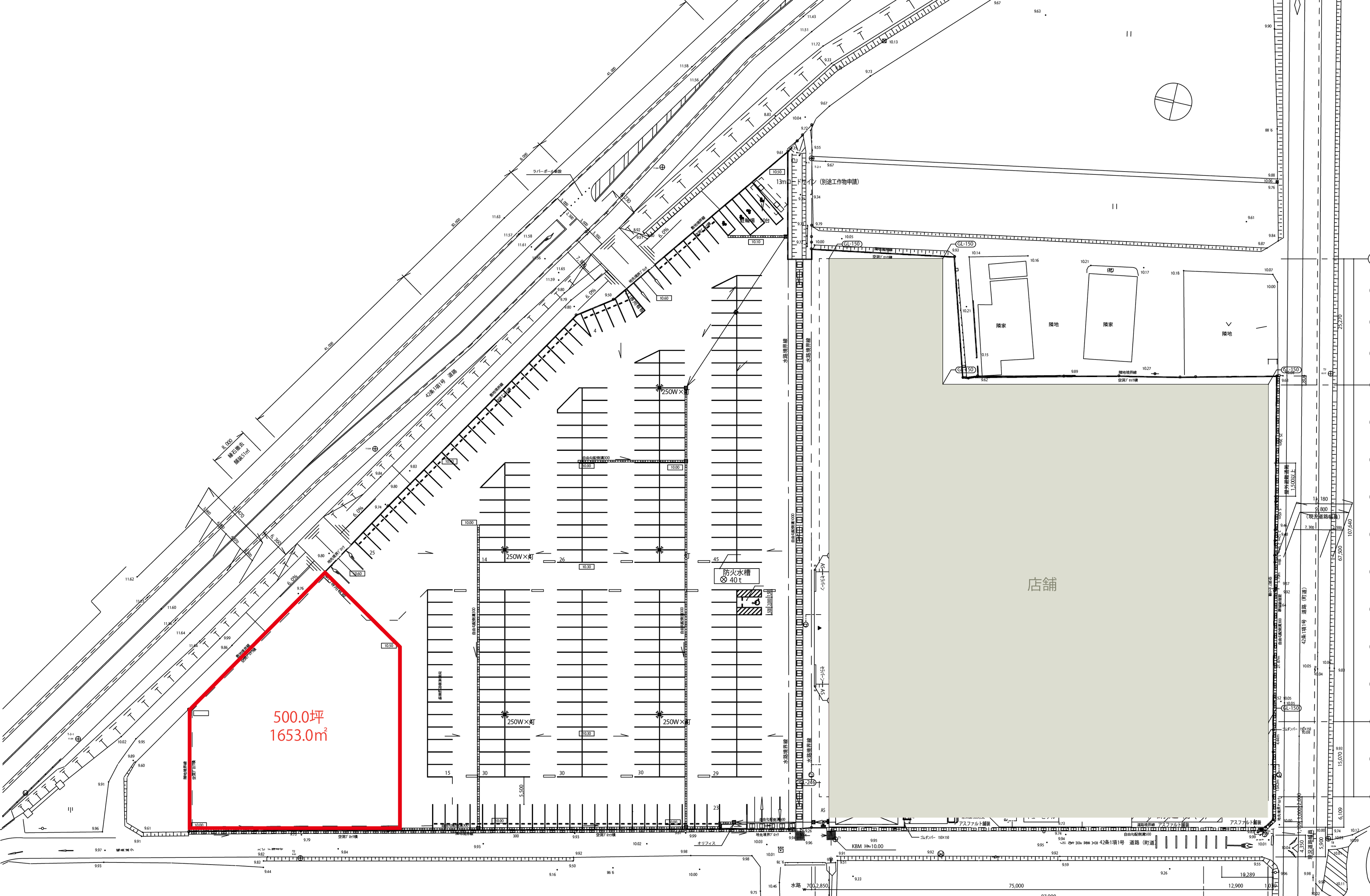 駐車場区画の図面・フロアマップ