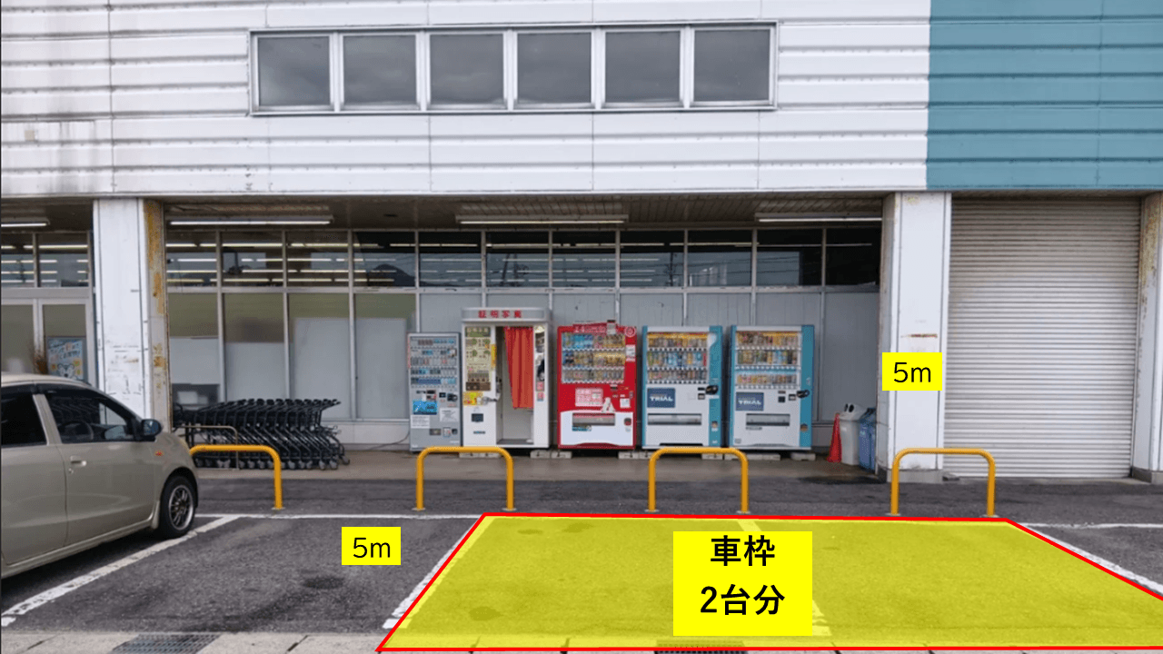 出店スペース:車枠2台分
