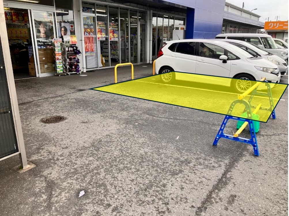 キッチンカーや販促プロモーション利用可能な、TRIAL松江店『屋外プロモーションスペース(屋根なし)』の図面・フロアマップ