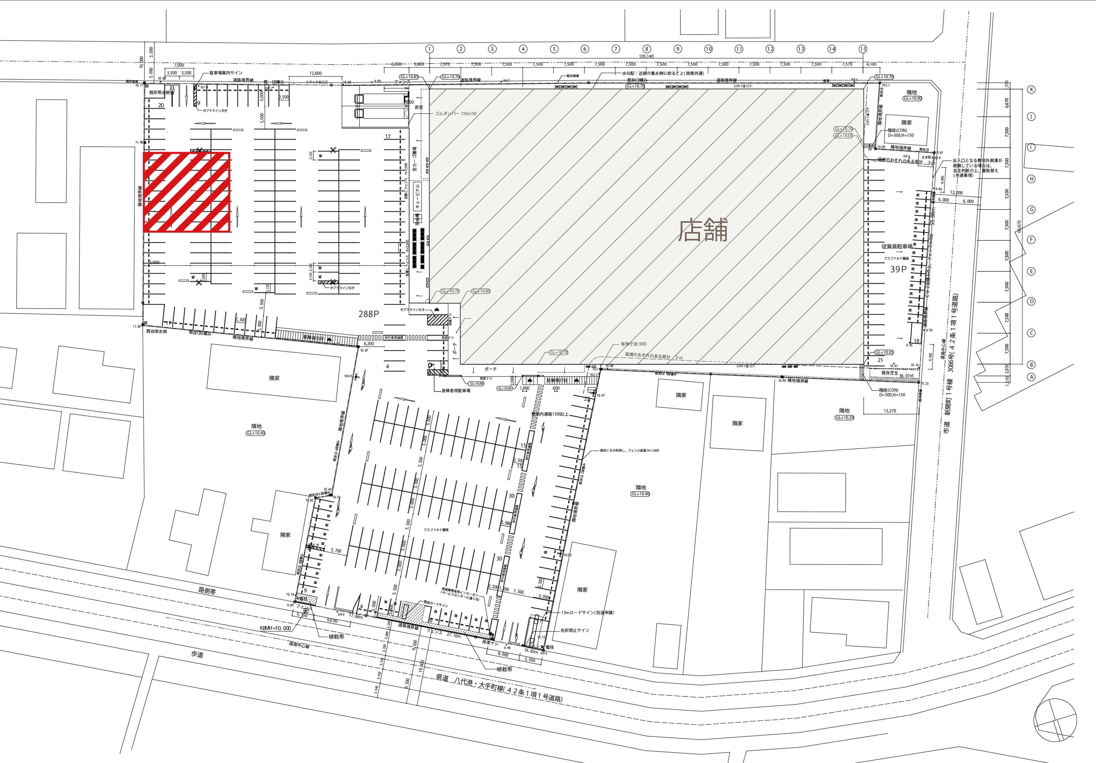 駐車場区画の図面・フロアマップ