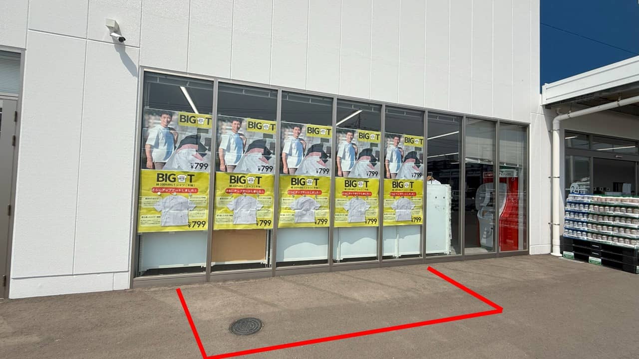 出店スペース:1F 駐輪場前