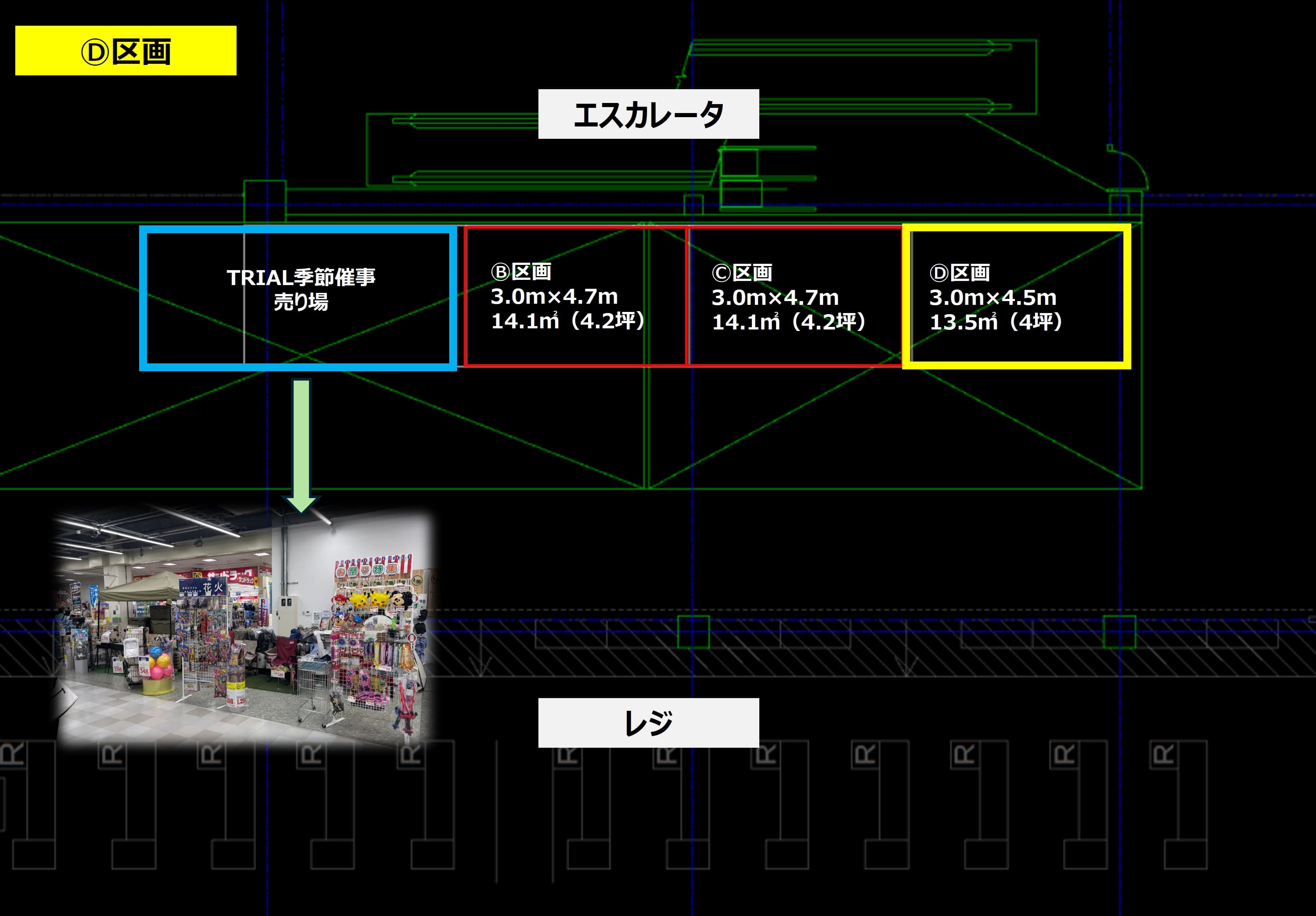 販促プロモーションやポップアップストアに最適なレジアウト「Ⓓスペース」