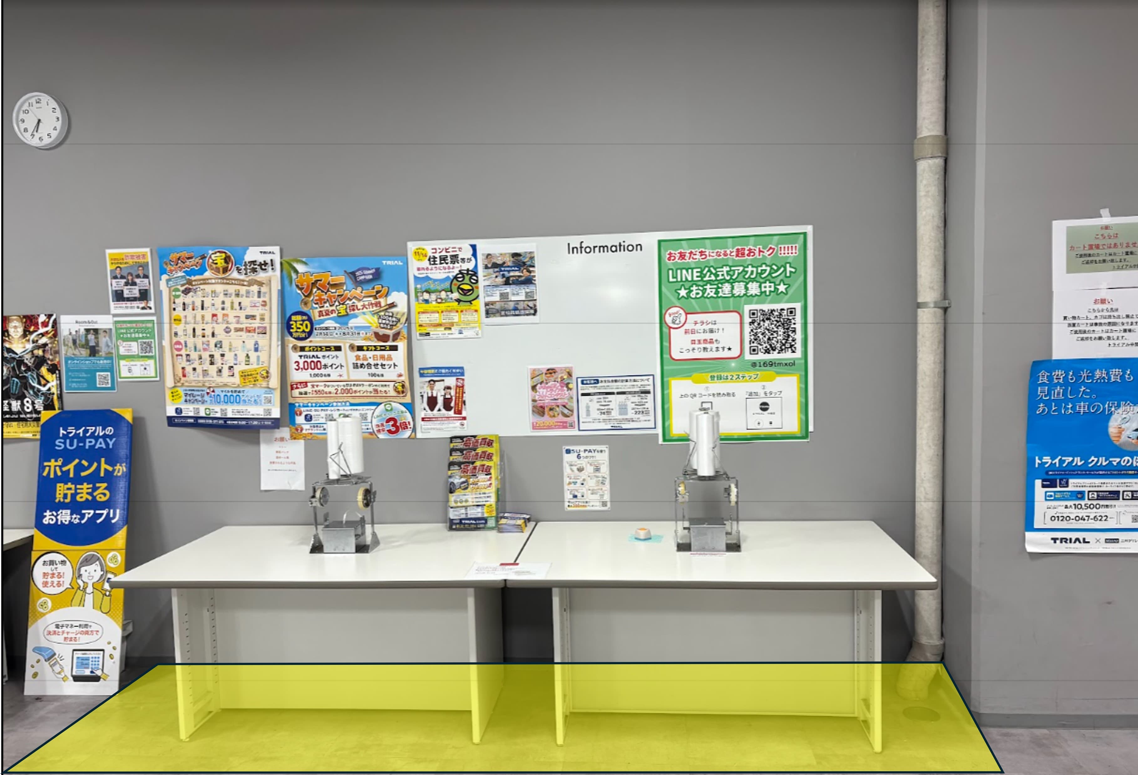 【NEW!】 食物販やPR活動に最適な「②1Fレジアウト【右側】スペース」2