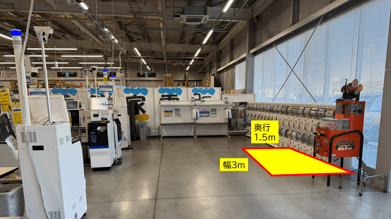 出店スペース:レジ奥