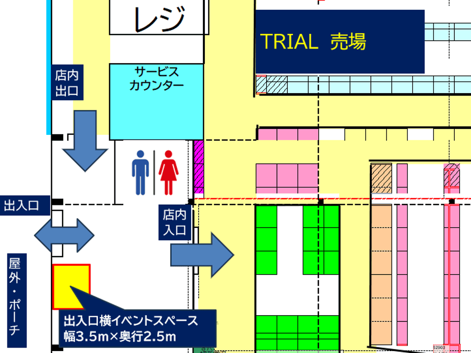 出店スペース:レイアウト
