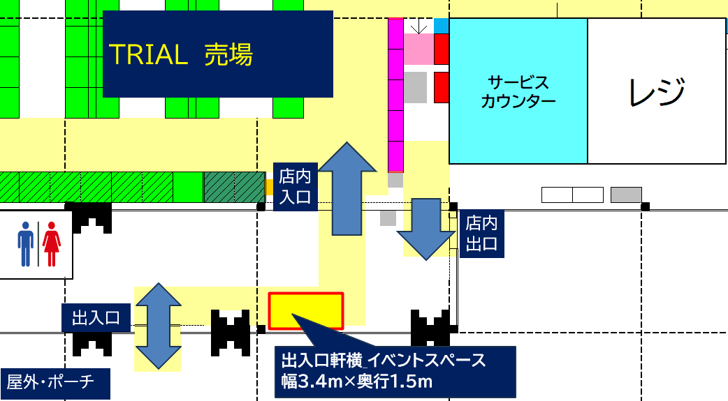 出店スペース:レイアウト