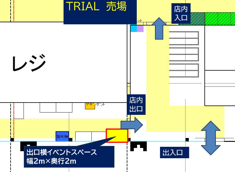 出店スペース:レイアウト