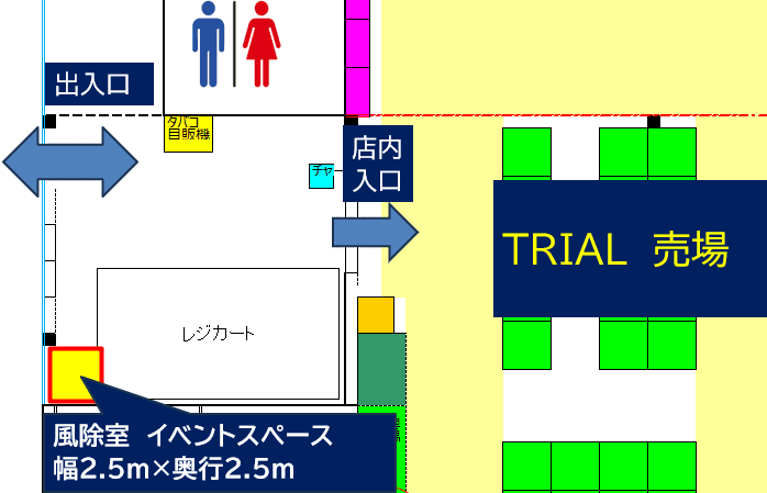 出店スペース:レイアウト