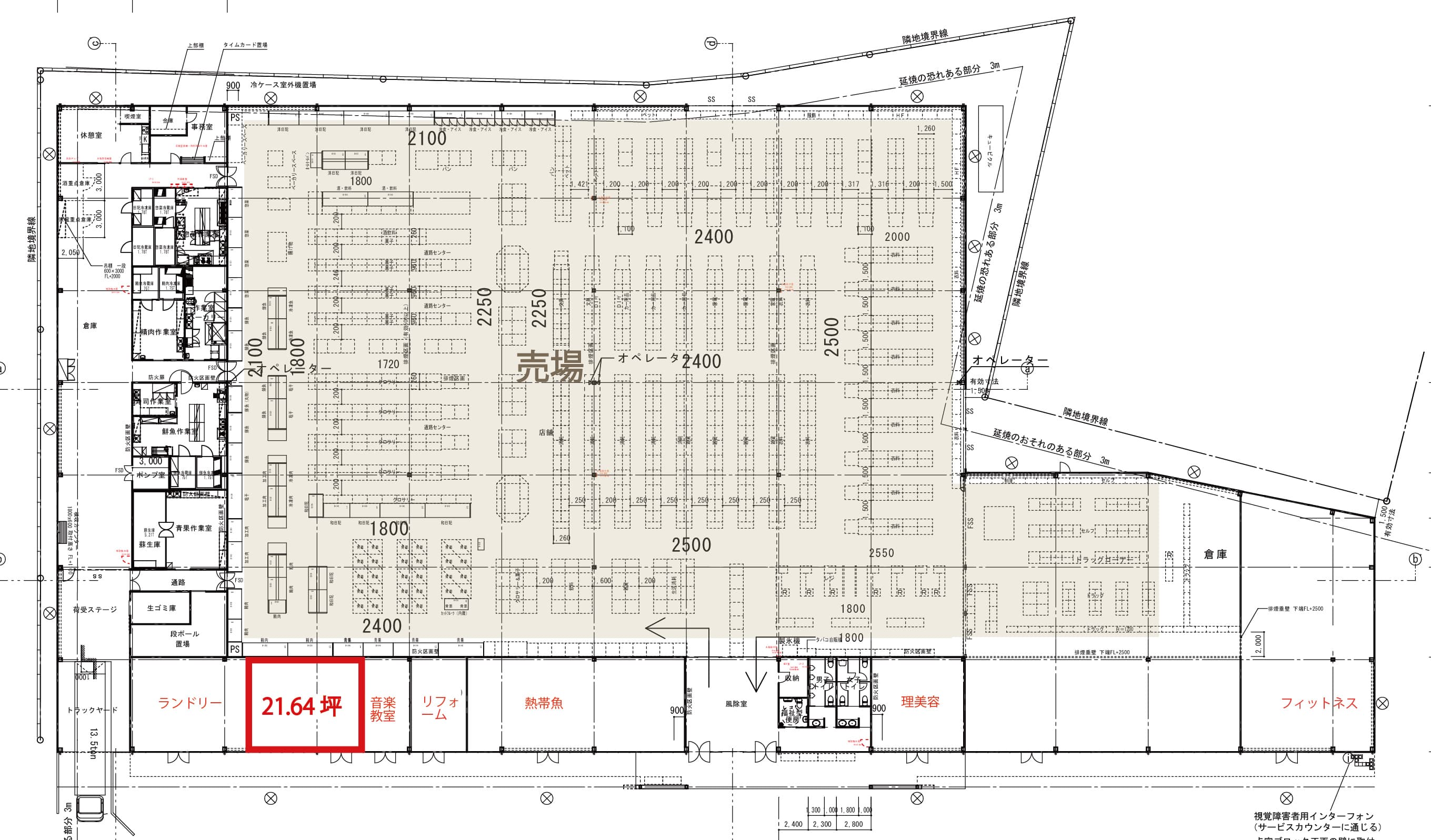 トライアル上峰店インテナントの図面・フロアマップ
