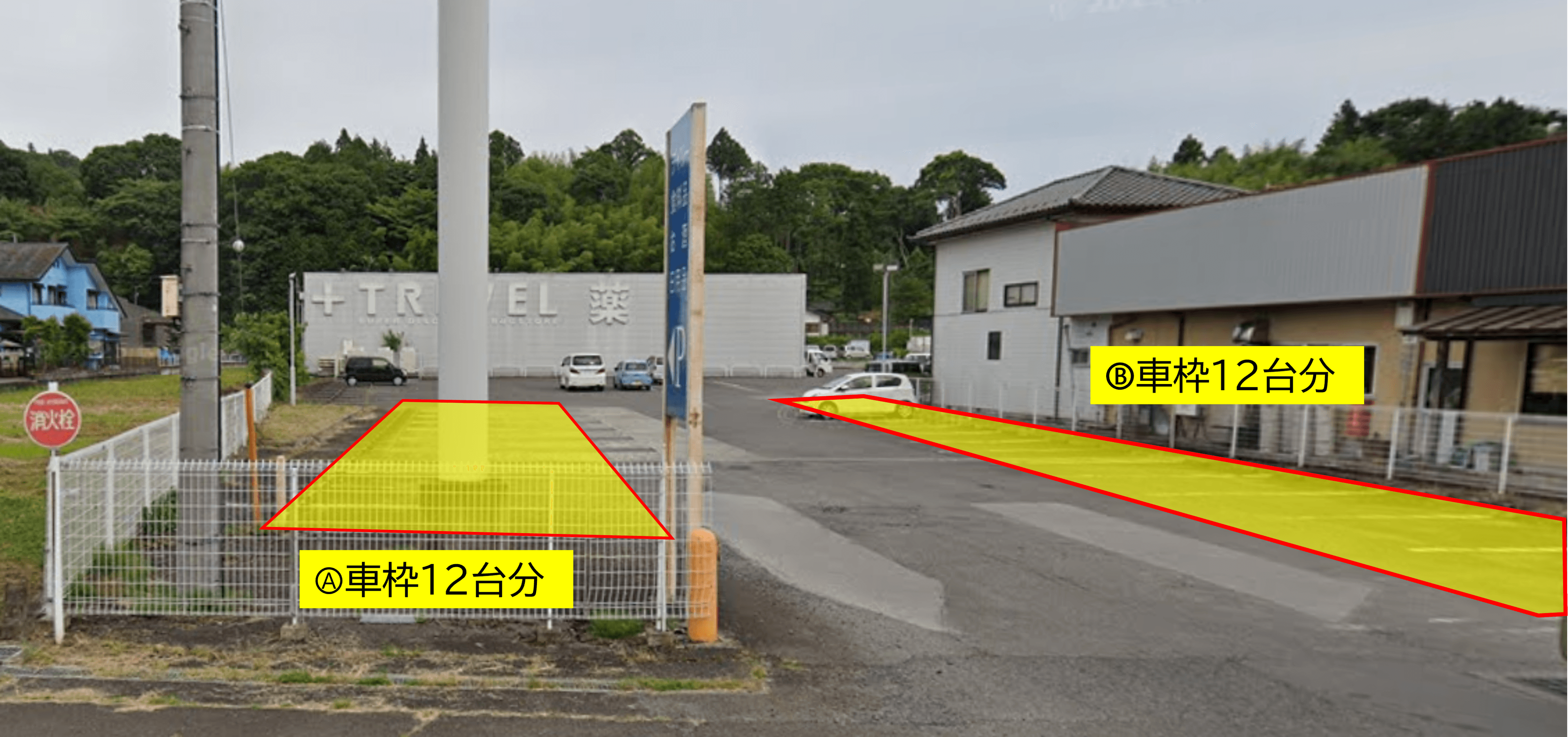 出店スペース:Ⓐ店舗看板下