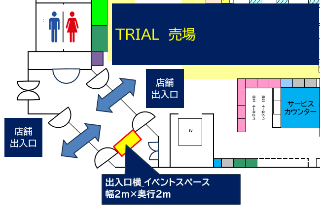 出店スペース:出入口横