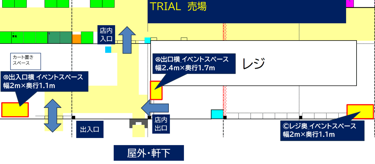 出店スペース:Ⓐ出口横 スペース